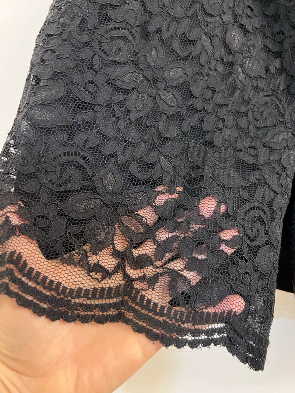 Ann Taylor Loft Floral Black LACE PENCIL SKIRT - Picture 6 of 13